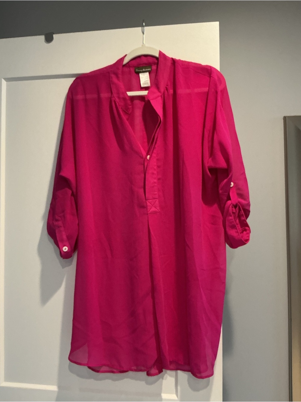 Tommy Bahama Hot Pink V-Neck Tunic/Beach Coverup